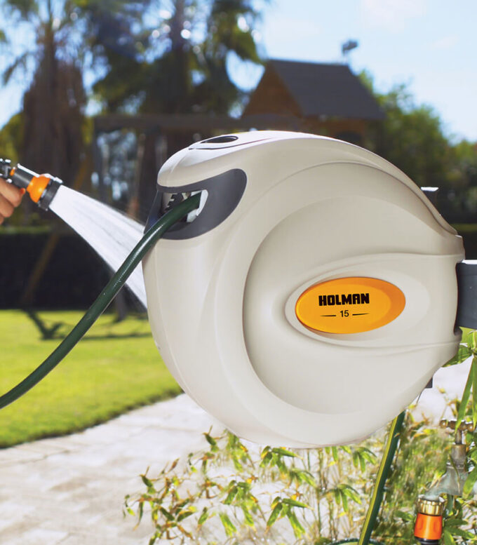 20m Retractable Hose Reel—Charcoal - Holman Industries