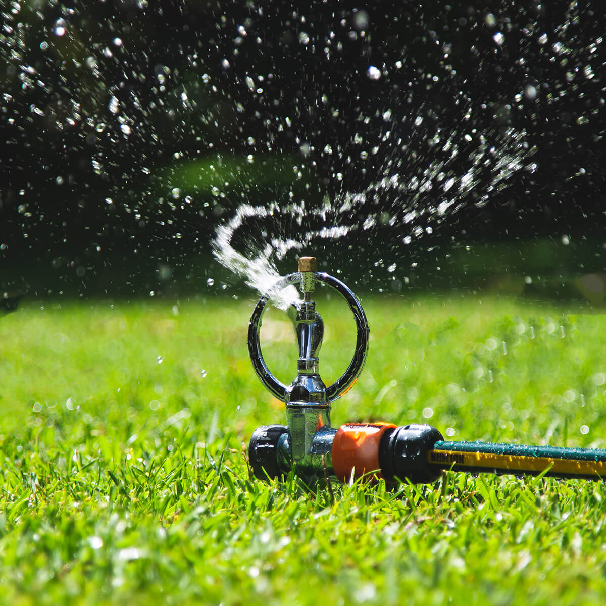 Lawn Garden Yard Grass Metal Impulse Spike Water Watering Sprinkler Sprayer-15m 
