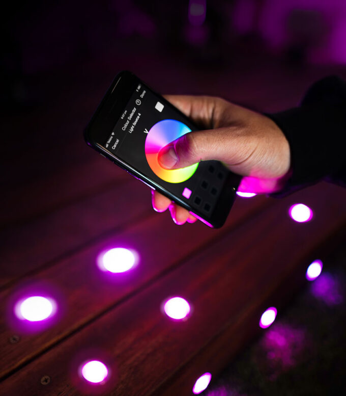 Outdoor Garden Lights with Smartphone Control and Wi-Fi Connection