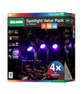 Garden Lights - 43mm RGB Colour Spotlight Value Pack