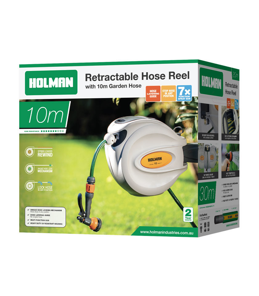 10m Retractable Hose Reel Compact Easy To Install Holman Industries