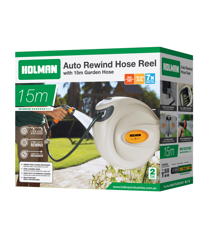 1215H 15m auto rewind hose reel packaging