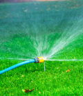 Lawn Sprinklers - Brass Fan Sprinkler with Spike