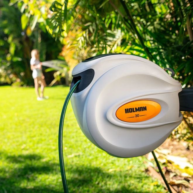 30m Retractable Hose Reel Easy Install & Rewind Holman Industries