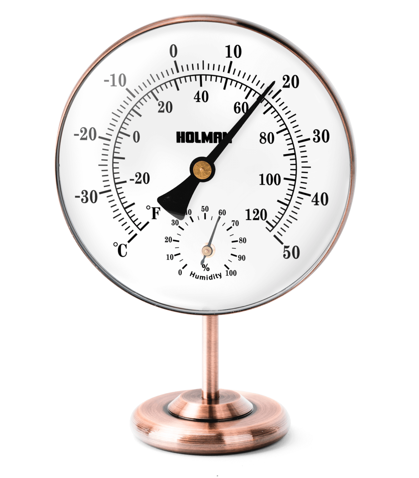 Brass Thermometer and Hygrometer Holman Industries