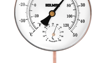 Brass Thermometer and Hygrometer