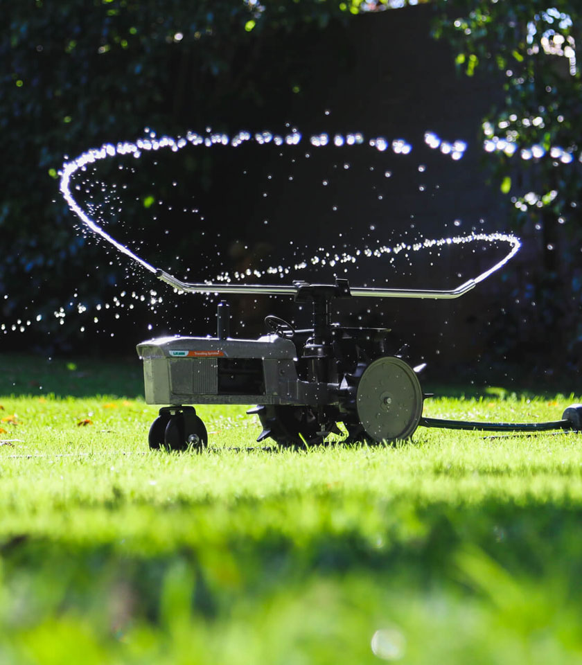 Lawn Sprinklers - Solid Metal Travelling Sprinkler