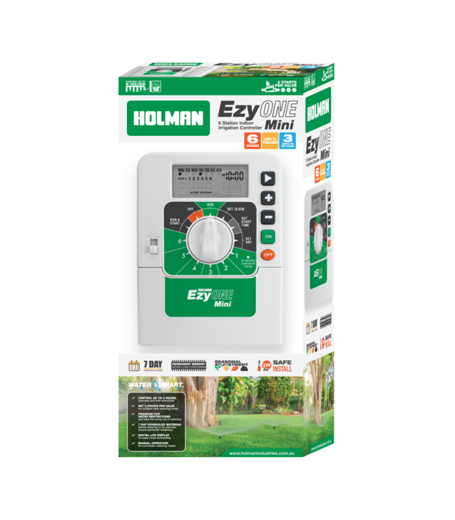 EzyOneMini 6 Station Indoor Irrigation Controller Holman Industries