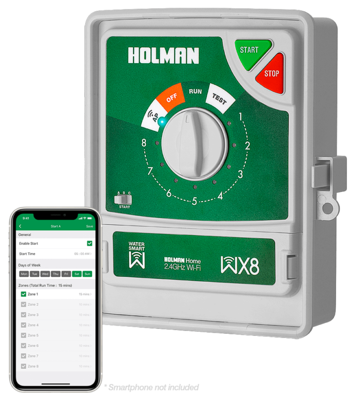 WX8 Wi-Fi 8 Station Irrigation Controller with Holman Home