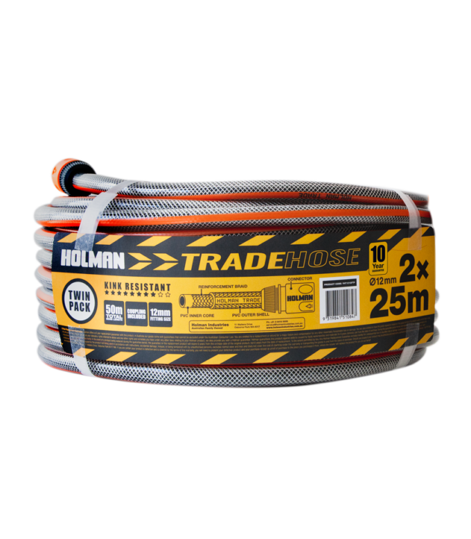 YTH1225FTP 12mm x 25m Trade Hose Twin Pack