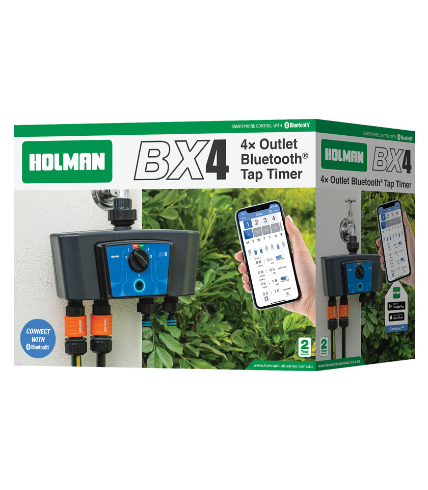 BX4 4 Outlet Bluetooth Tap Timer Packaging Cutout