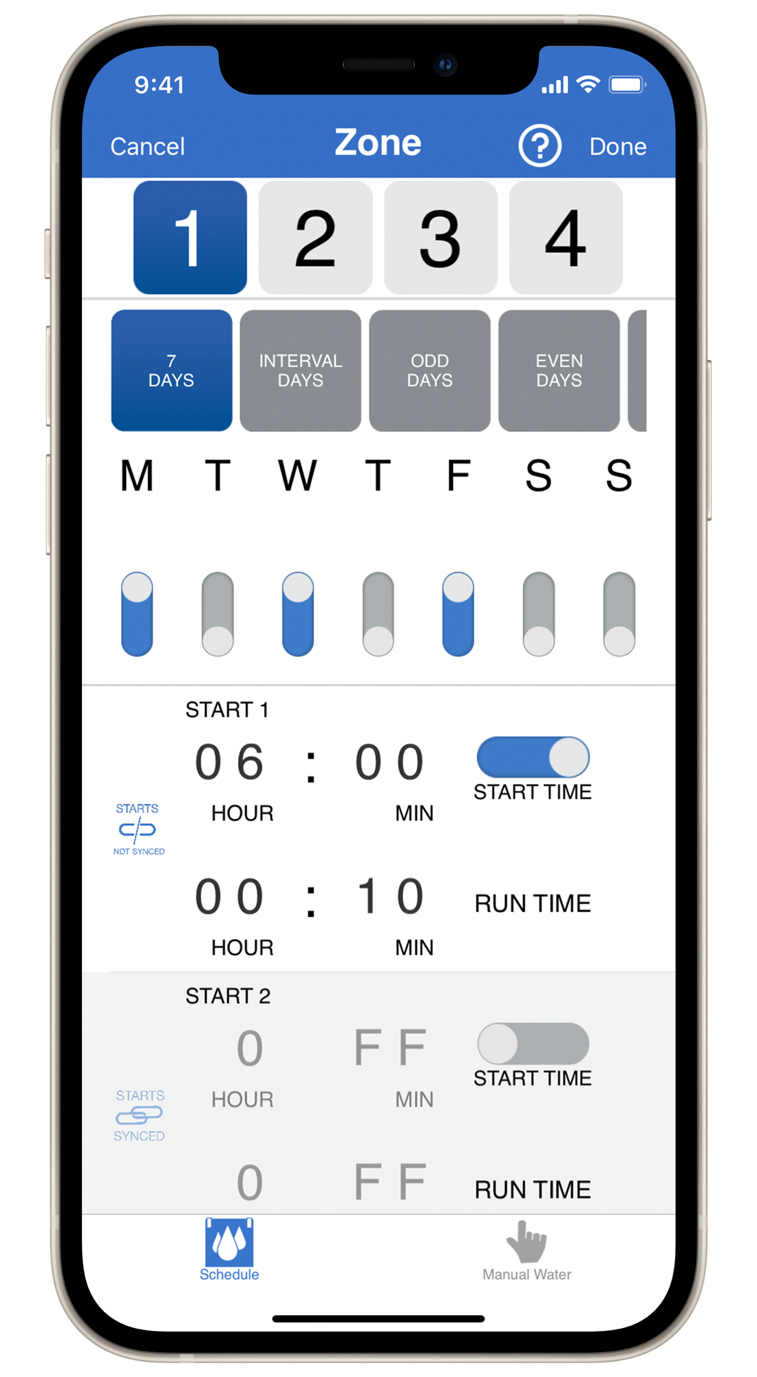 BX4 Zone Scheduling iGardener