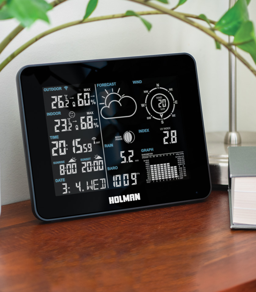 Helios Wi-Fi Weather Station LCD Lifestyle Helios Wi-Fi Weather Station LCD Lifestyle