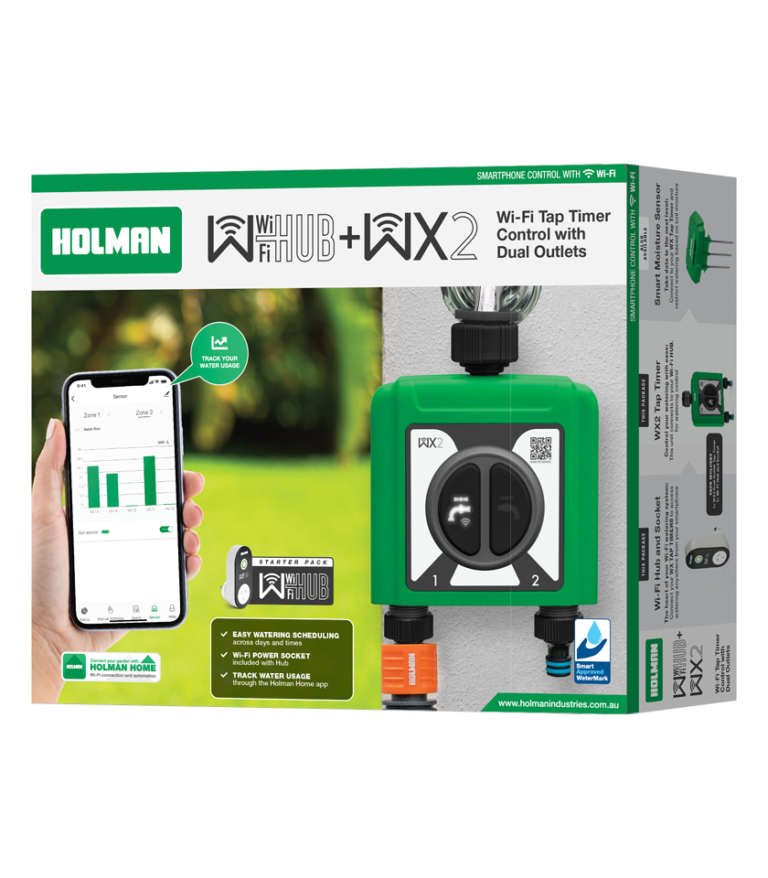 WX2 Dual Outlet Tap Timer and Wi-Fi Hub - Holman Industries