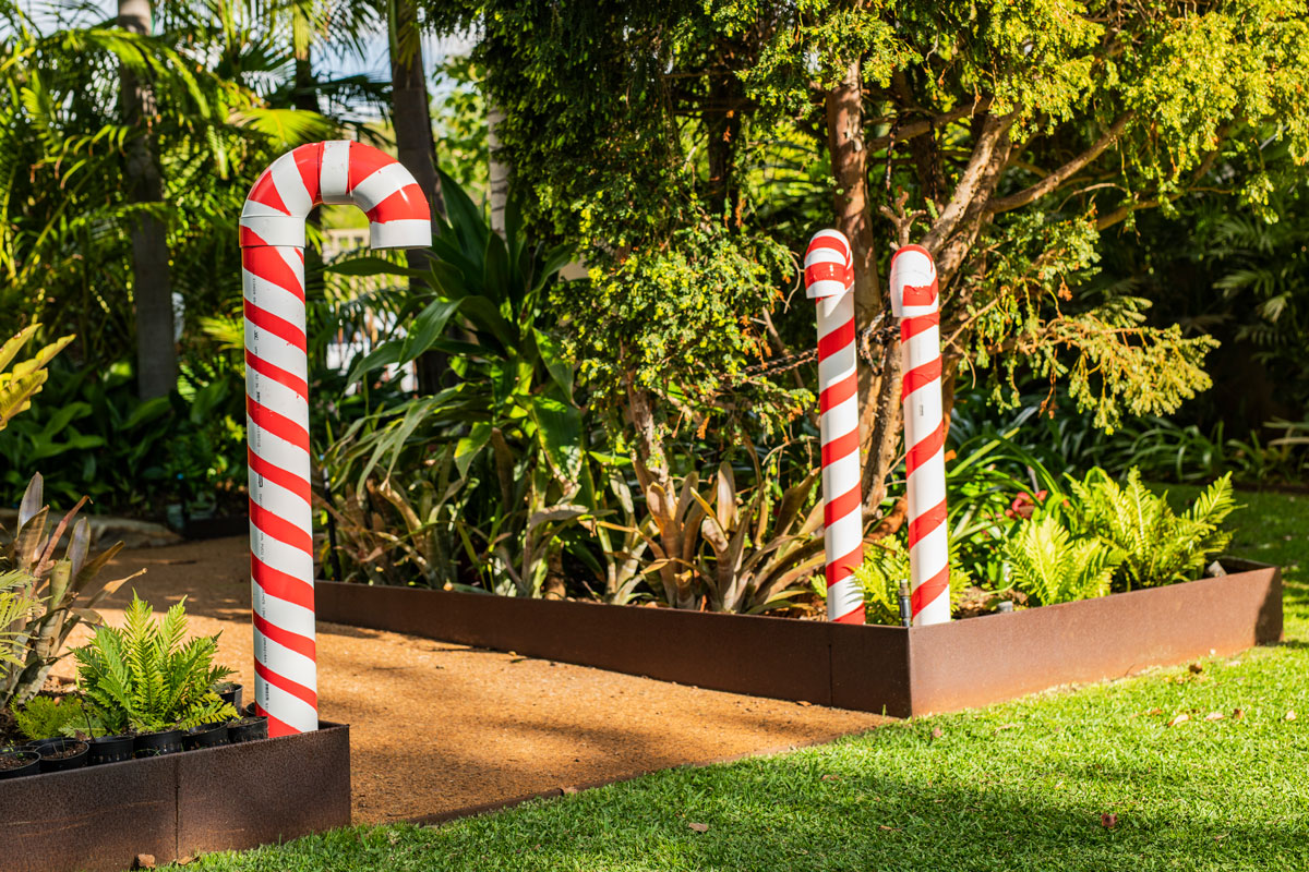 DIY PVC Candy Cane - Garden 2