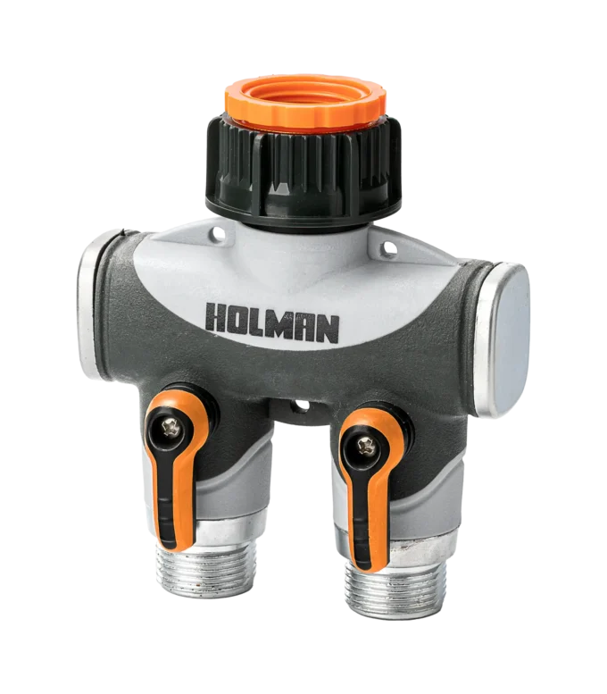 Holman Rubber Coated Metal 2 Way Tap Outlet/Manifold