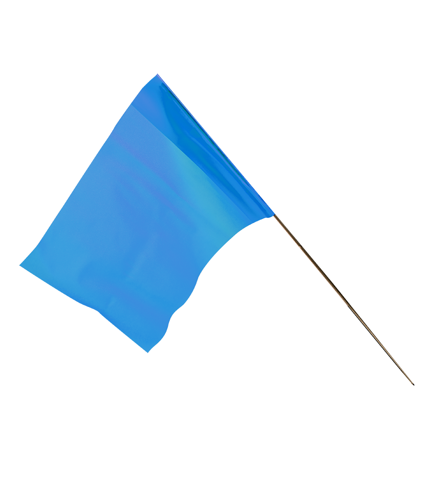 4518BG Blue Glo Marker Flag