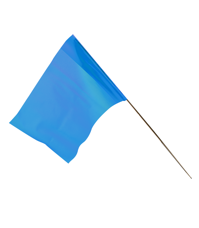 4518BG Blue Glo Marker Flag