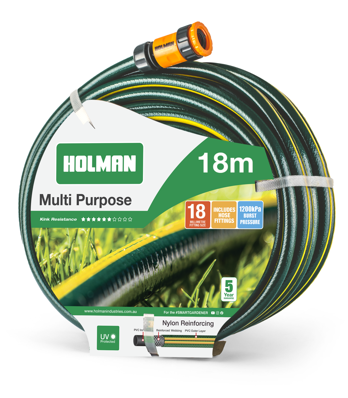 ⌀18mm × 18m MultiPurpose Garden Hose Holman Industries