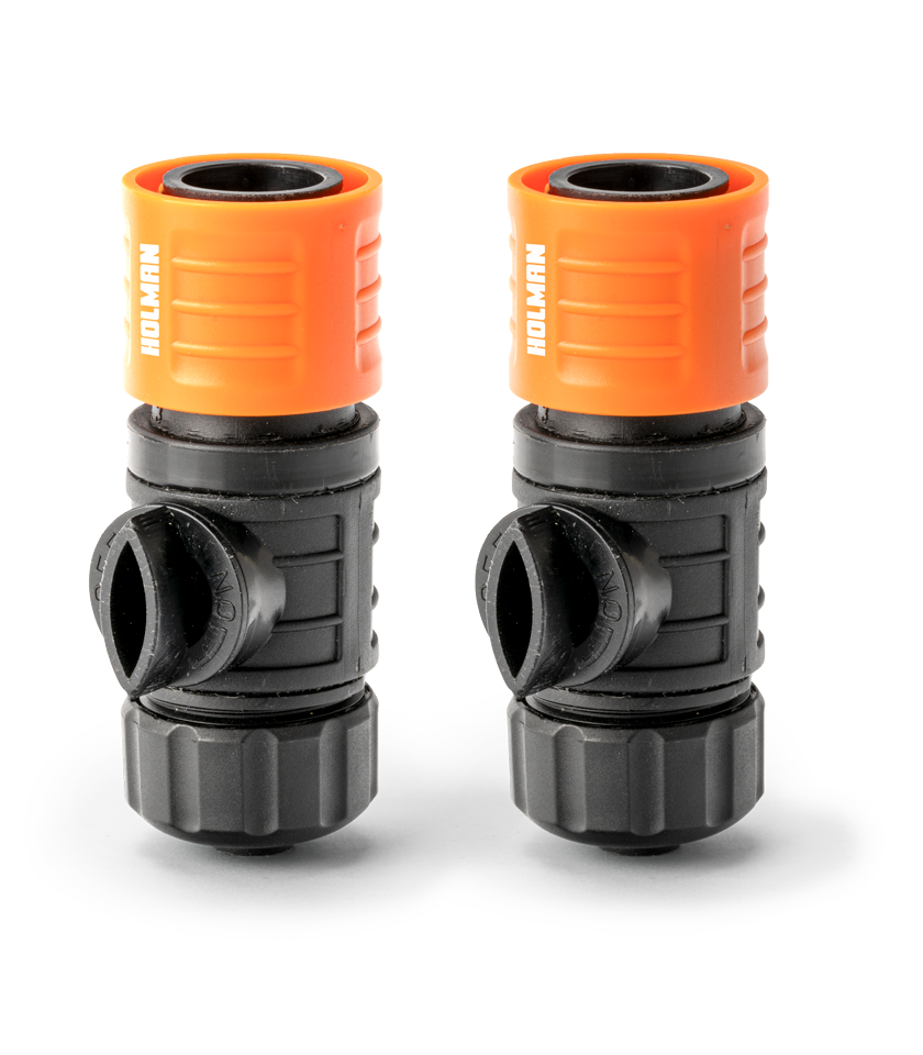 6513 Grip'n'Lock 12mm Flow Control Hose Connector set Twin Pack