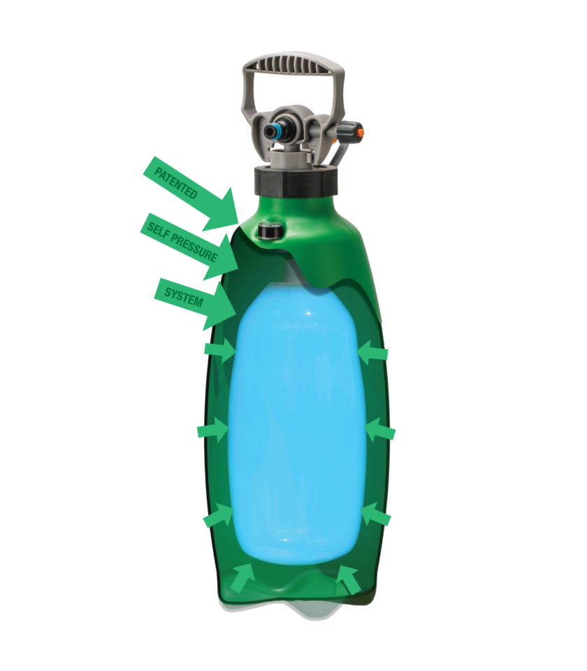 EzySpray 5L Pump-Free Garden Sprayer EzySpray 5L self pressurising tank cutout