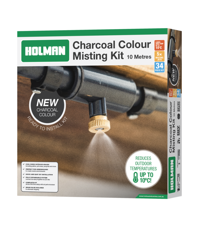 10 metre charcoal misting kit packaging