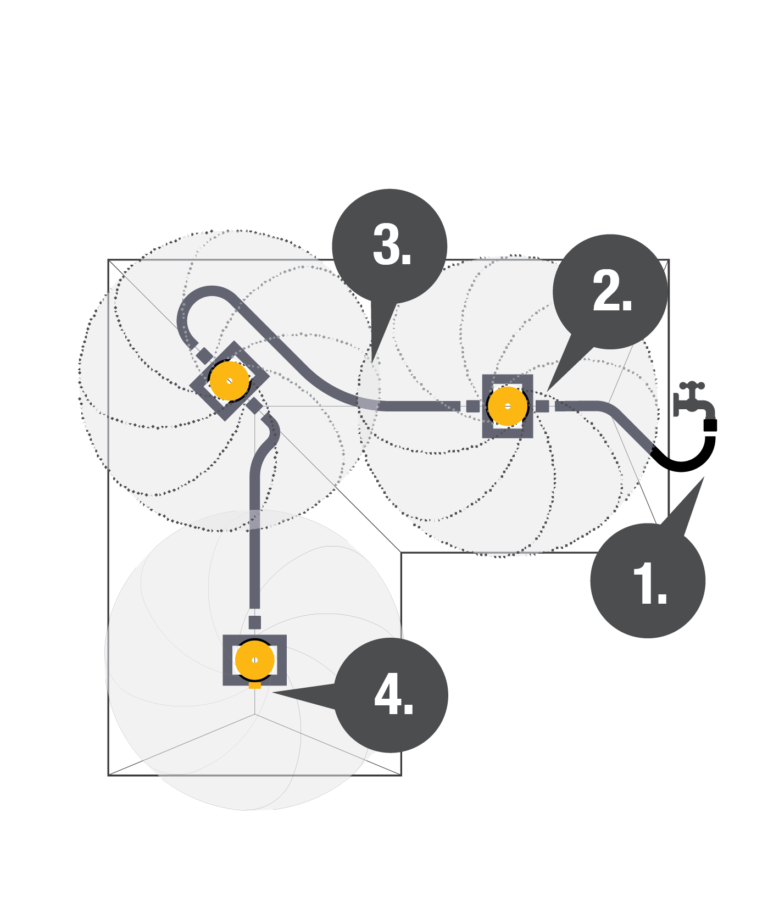 ø12mm Heavy Duty Roof Mounted Sprinkler Holman Industries