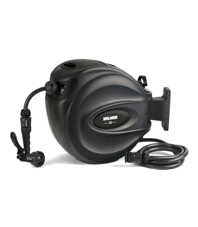 30m Retractable Hose Reel—Charcoal Holman Industries