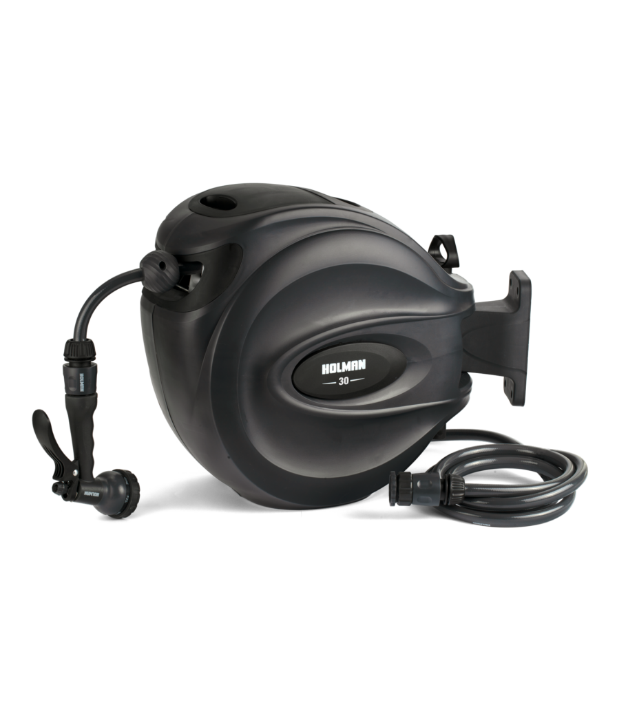 30m Retractable Hose Reel—Charcoal Holman Industries