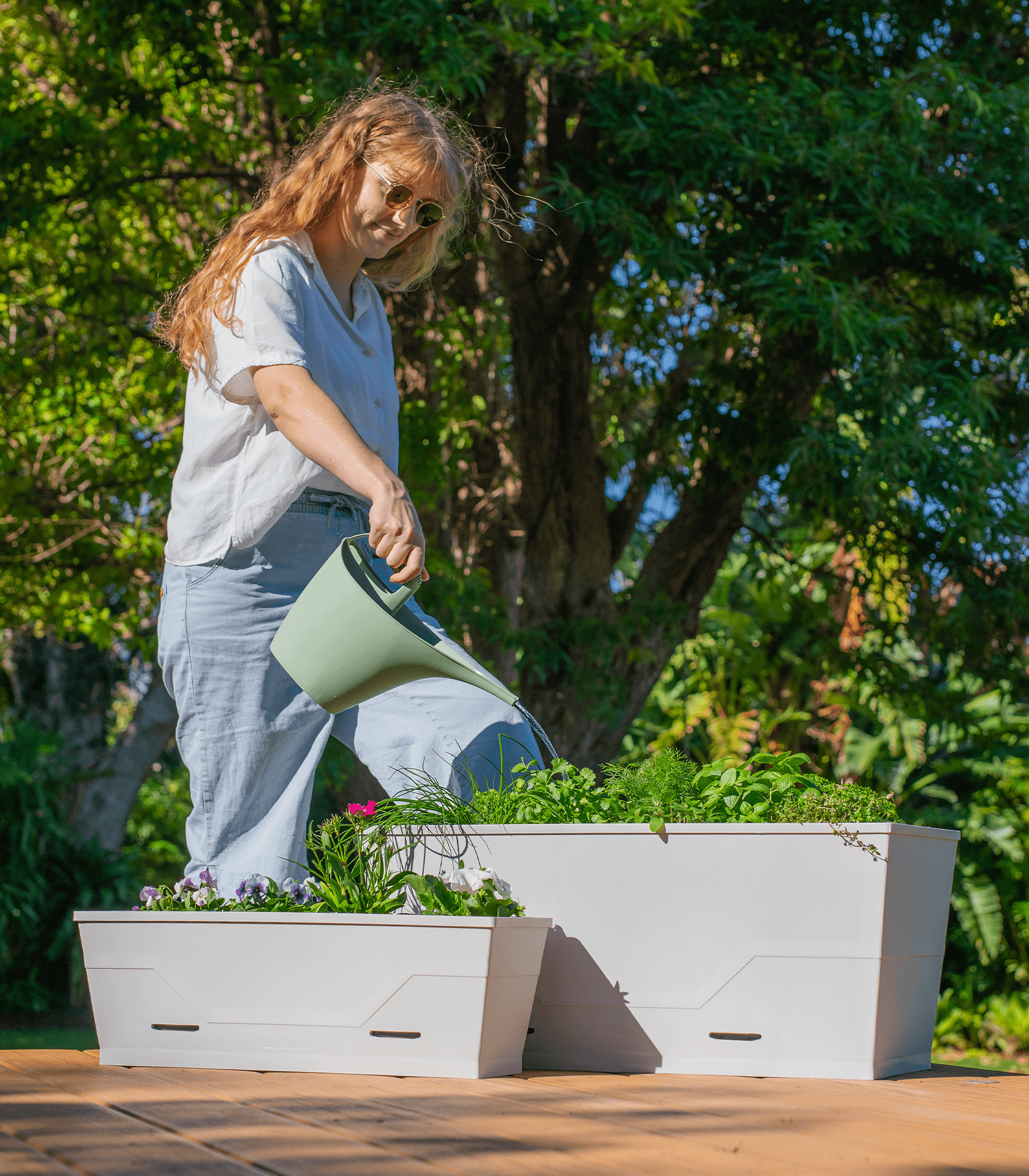 Large Self-Watering Planter - Modern - Dune - Holman Industries