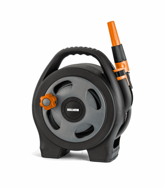 10m Patio Hose Reel with Nozzle Set