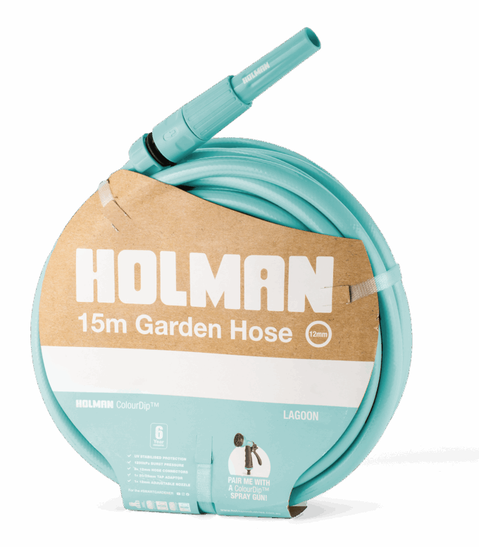 ⌀12mm × 15m ColourDip™ Hose and Nozzle Set – Lagoon