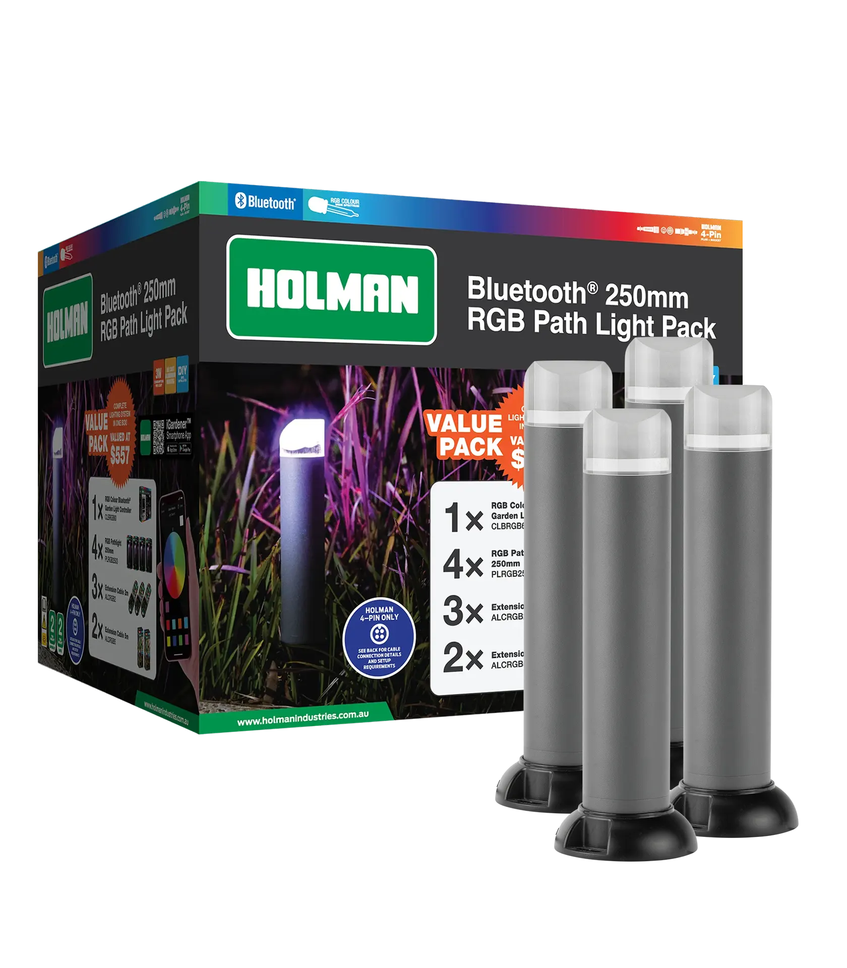 250mm_RGB_Path_Light_Pack_2 250mm RGB Path Light Value Pack