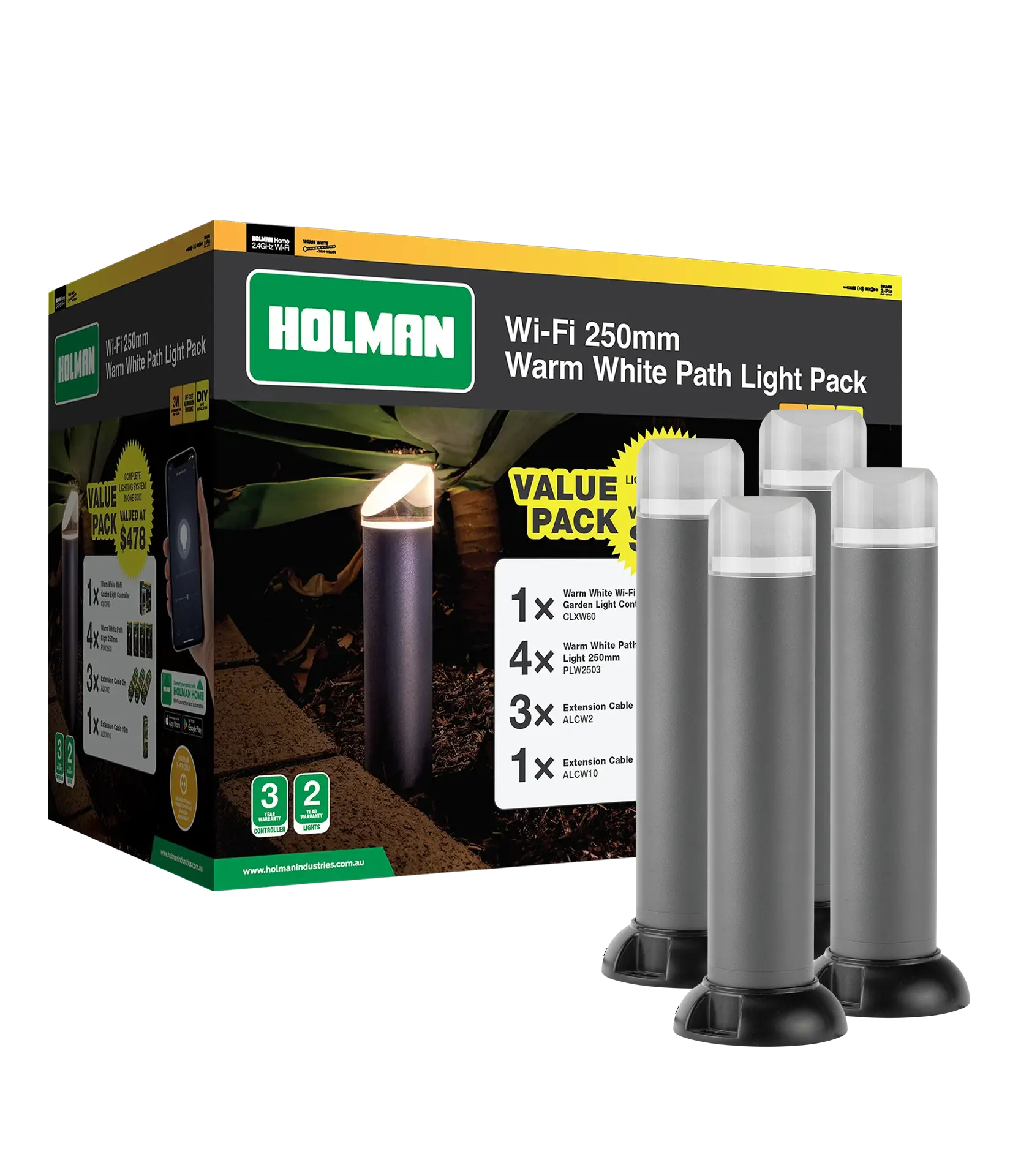 250mm_Warm_White_Path_Light_Pack_2 250mm Warm White Path Light Value Pack