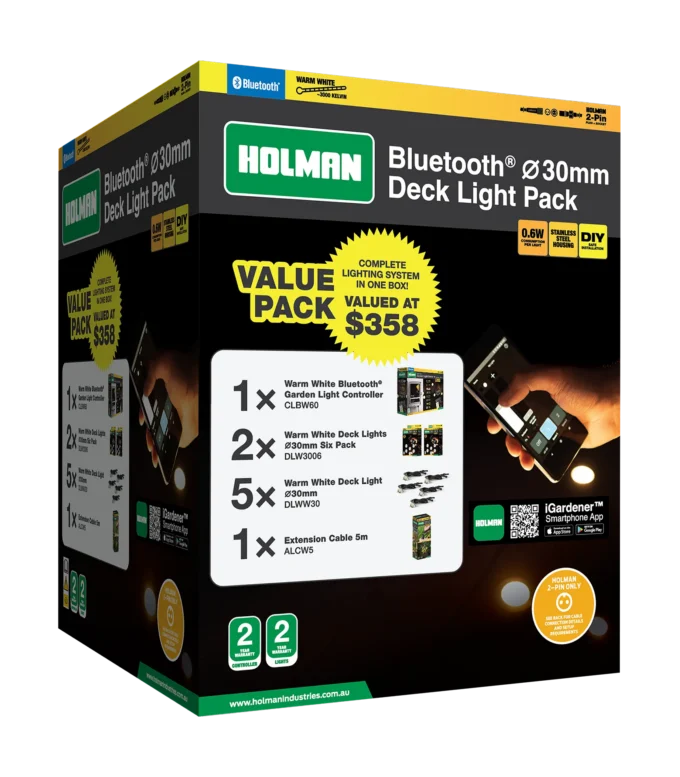 Box image - 30mm Warm White Deck Light Value Pack