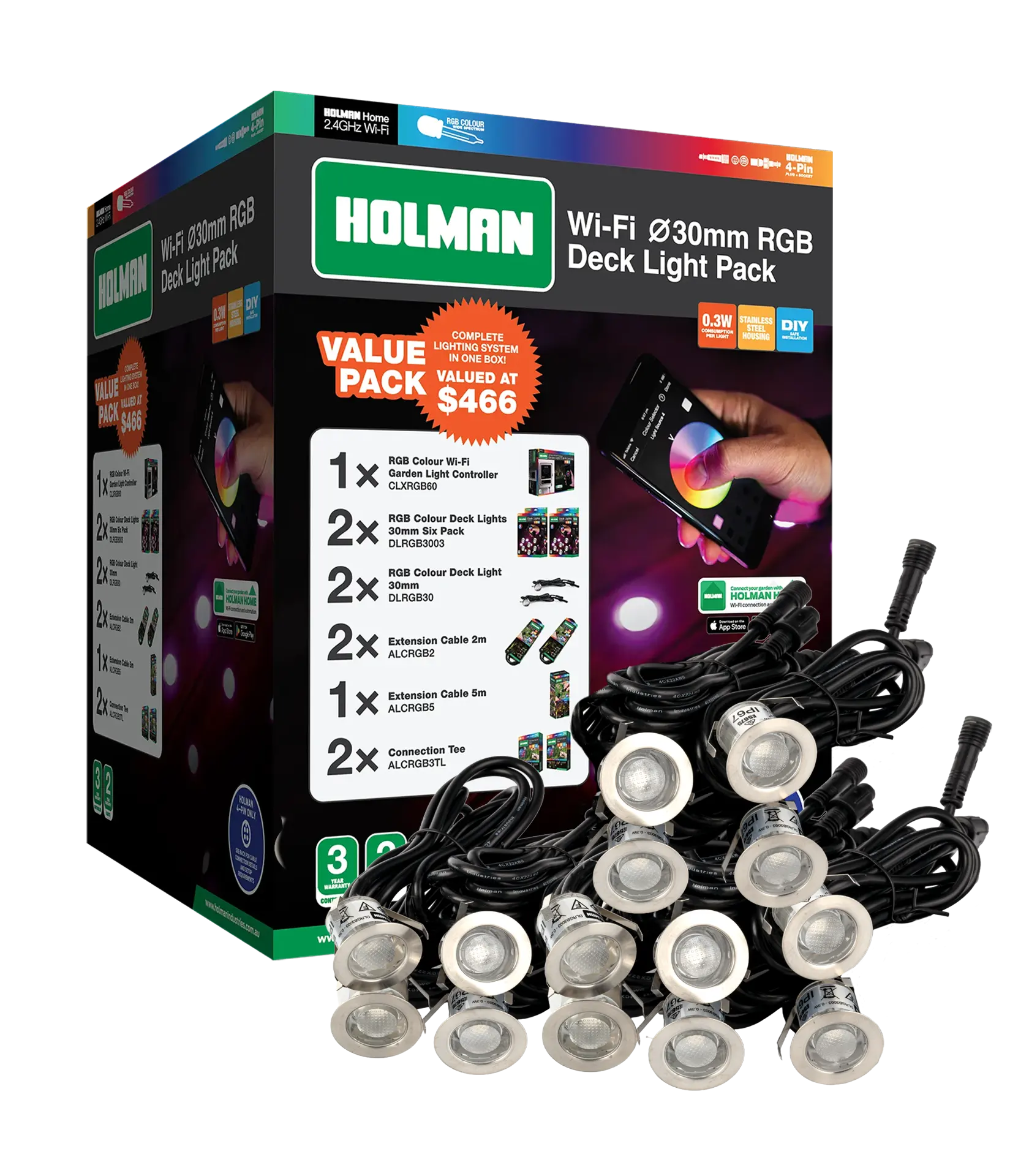 30mm_RGB_Deck_Light_Value_Pack_2 30mm RGB Deck Light Value Pack