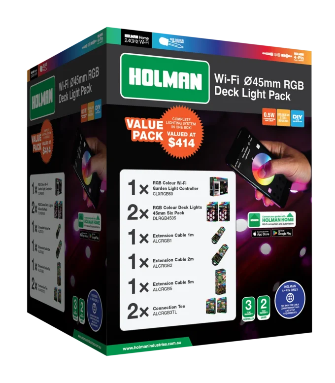Box image - 45mm RGB Deck Light Value Pack