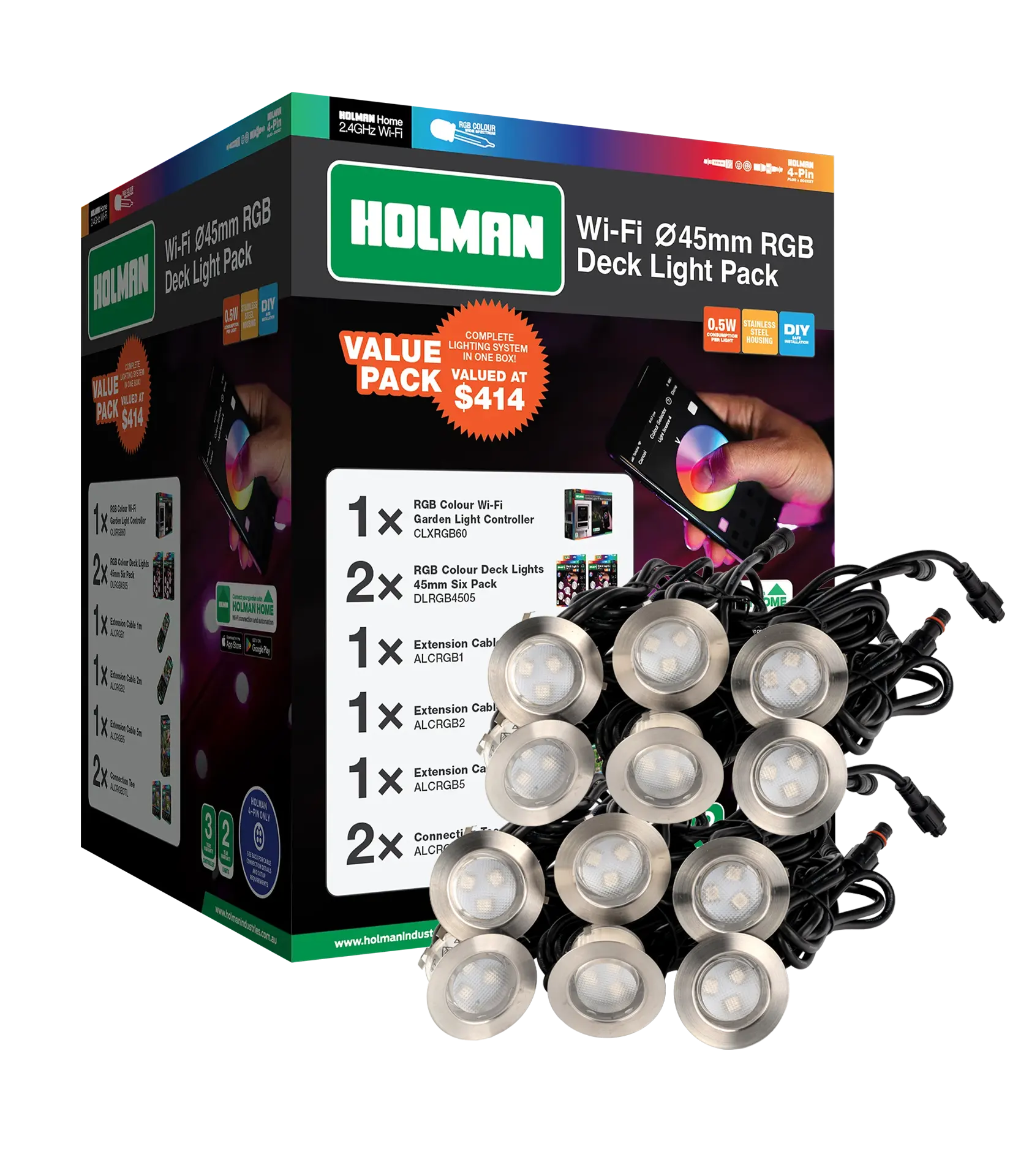 45mm_RGB_Deck_Light_Value_Pack_2 45mm RGB Deck Light Value Pack
