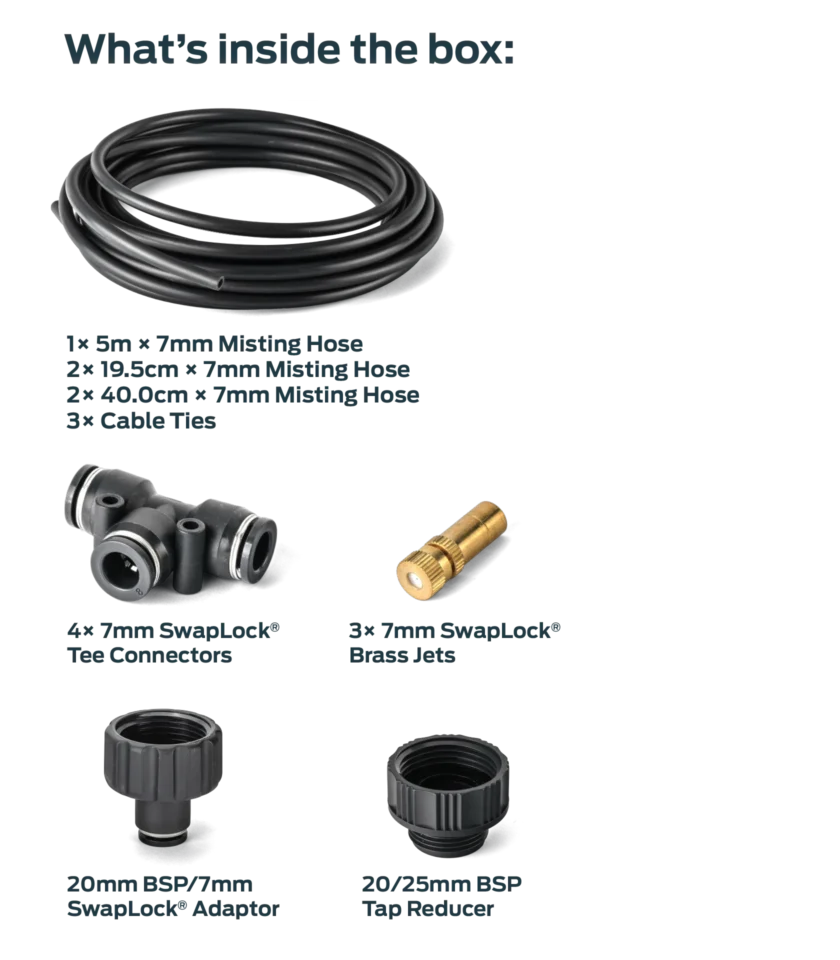 Contents Misting Ring Pack Contents