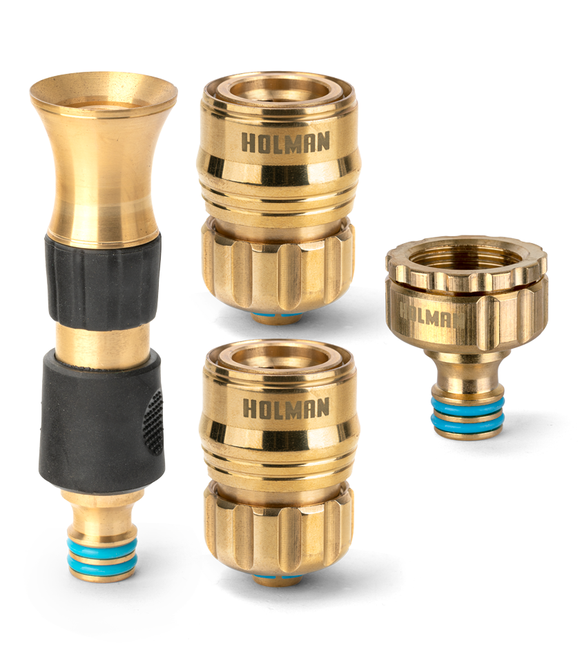 ⌀12mm Brass Hi-Flow Nozzle & Connector Set - Holman Industries