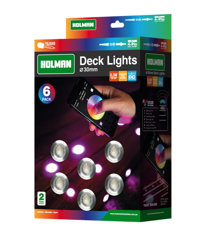 DLRGB3003 30mm RGB Colour Deck Lights