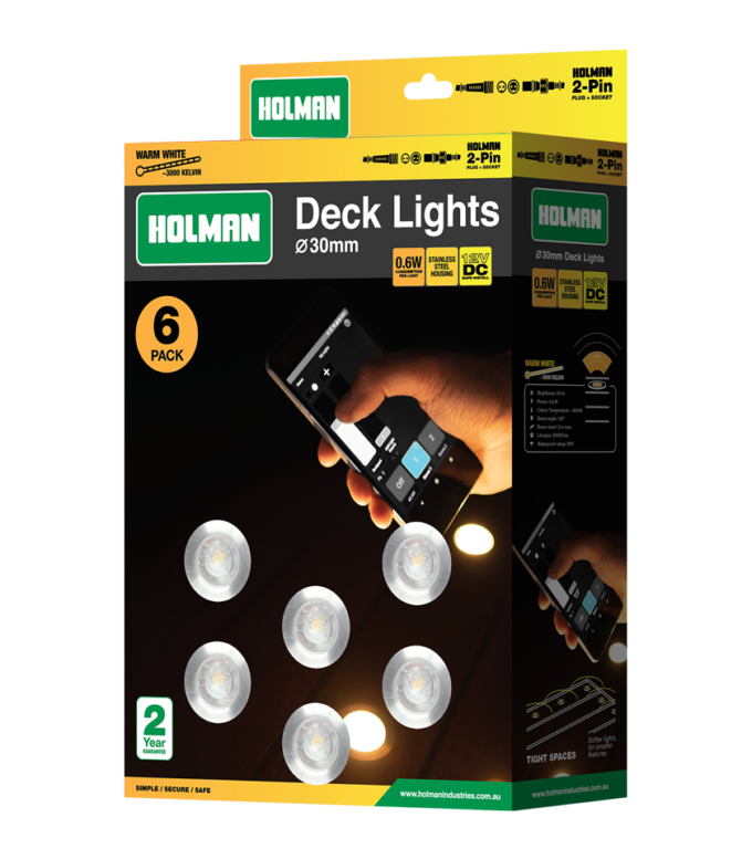 DLW3006 30mm Warm White Deck Lights