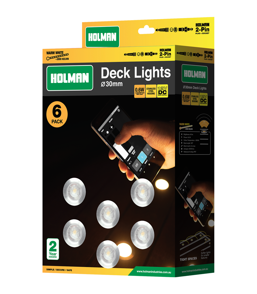 DLW3006 30mm Warm White Deck Lights