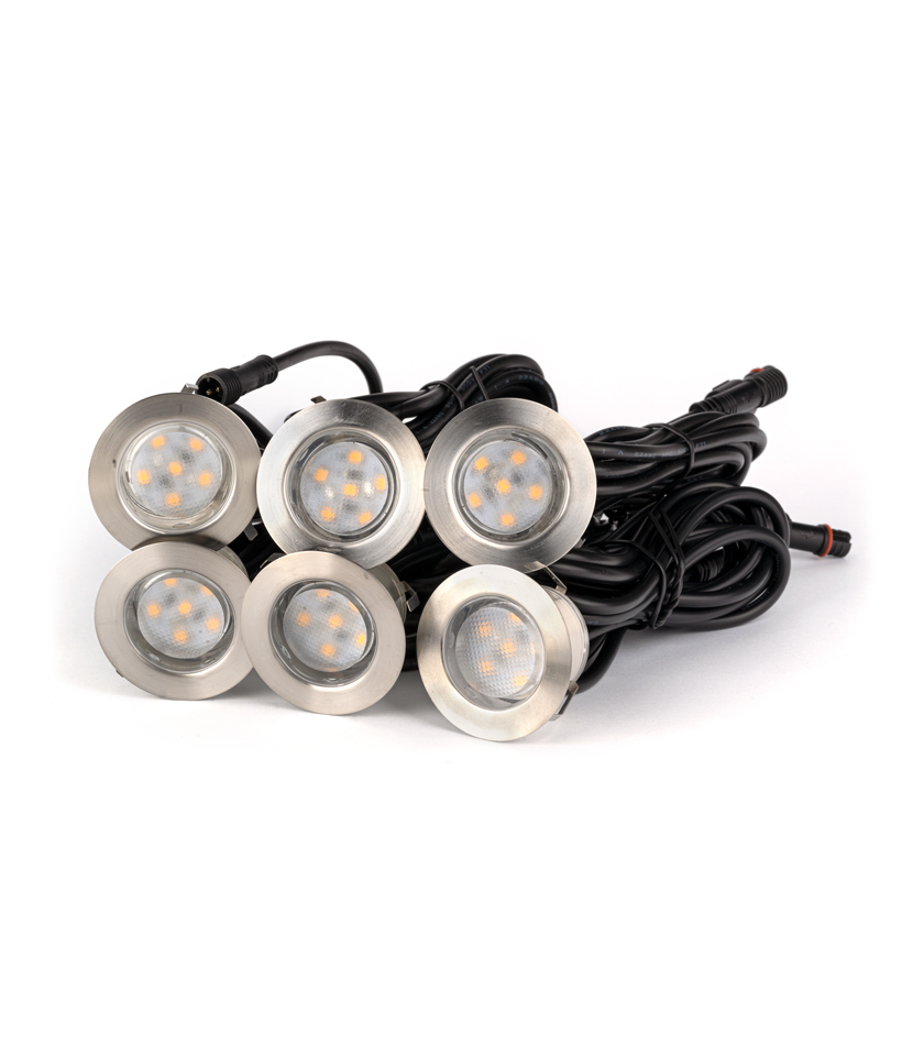 DLW4510 45mm Warm White Deck Lights 6 Pack DLW4510 45mm Warm White Deck Lights 6 Pack