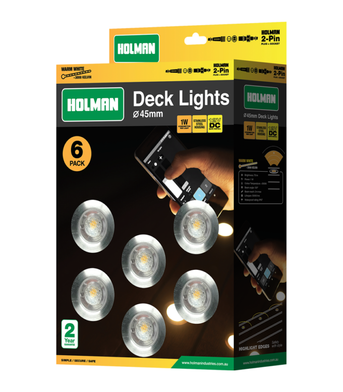 DLW4510 45mm Warm White Deck Lights