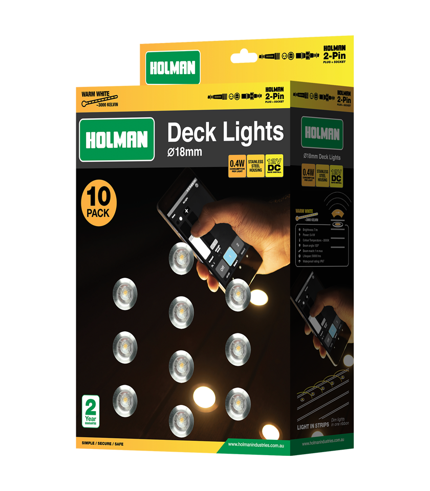 DLWW18K 18mm Warm White Deck Lights