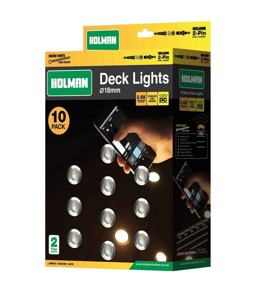 DLWW18K 18mm Warm White Deck Lights