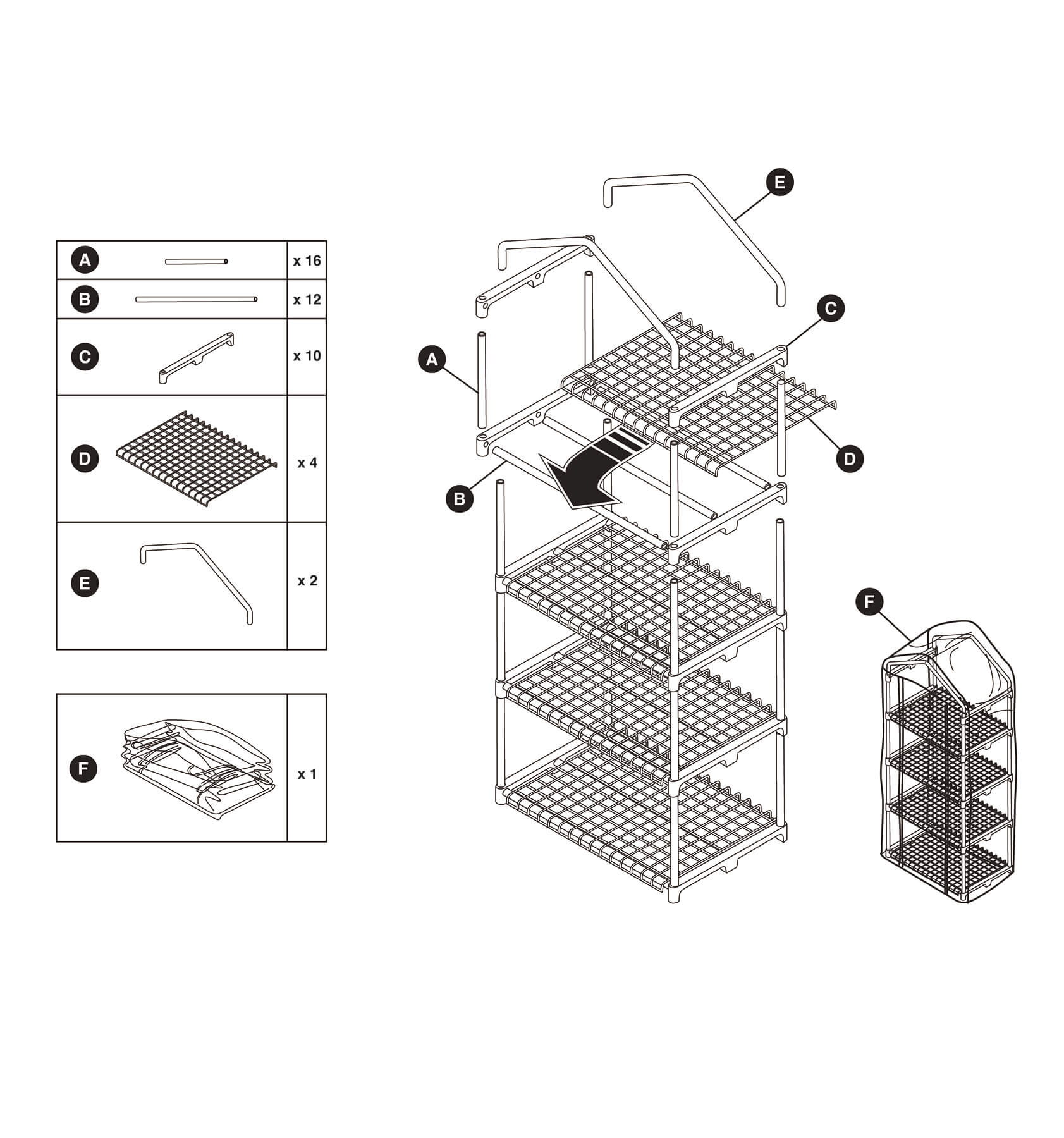 4 Tier Greenhouse and Misting Kit Holman Industries