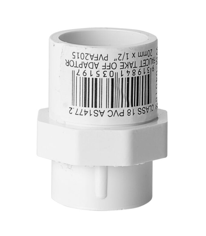 PVFA2015 PVC Pressure Faucet TO Adaptor 20mm x 1:2" Female