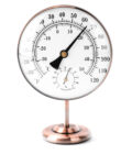 TZLJ024 Brass Thermometer and Hygrometer Front